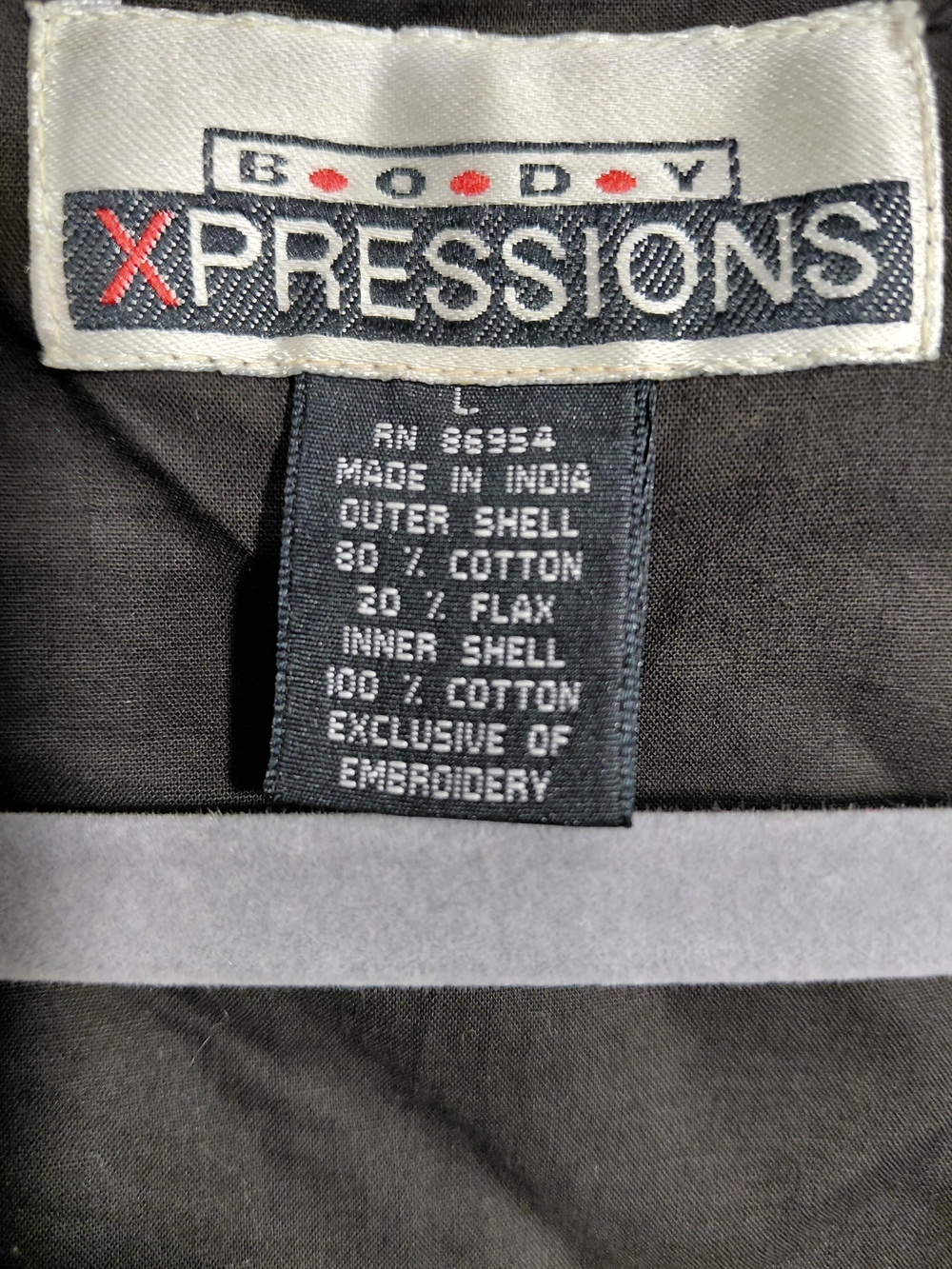 Black Embroidered V-Neck Vest by Expressions - Picture 5 of 5